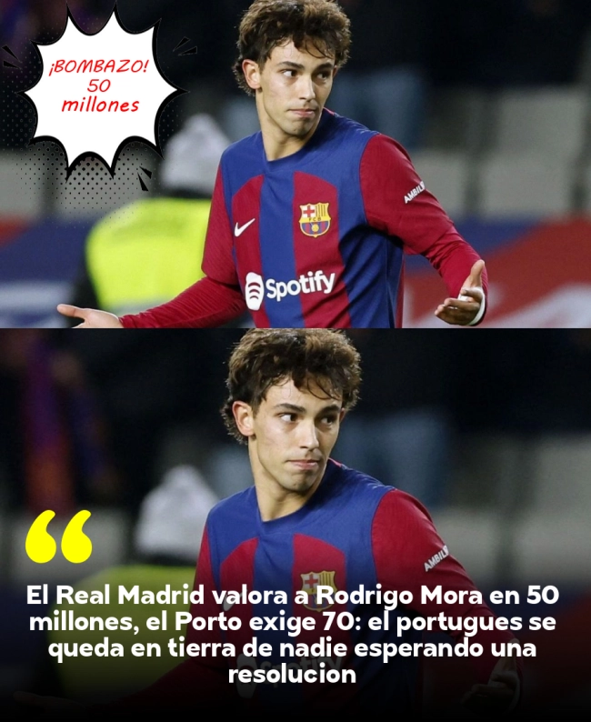 El Real Madrid valora a Rodrigo Mora en 50 millones, el Porto exige 70: el portugués se queda en tierra de nadie esperando una resolución