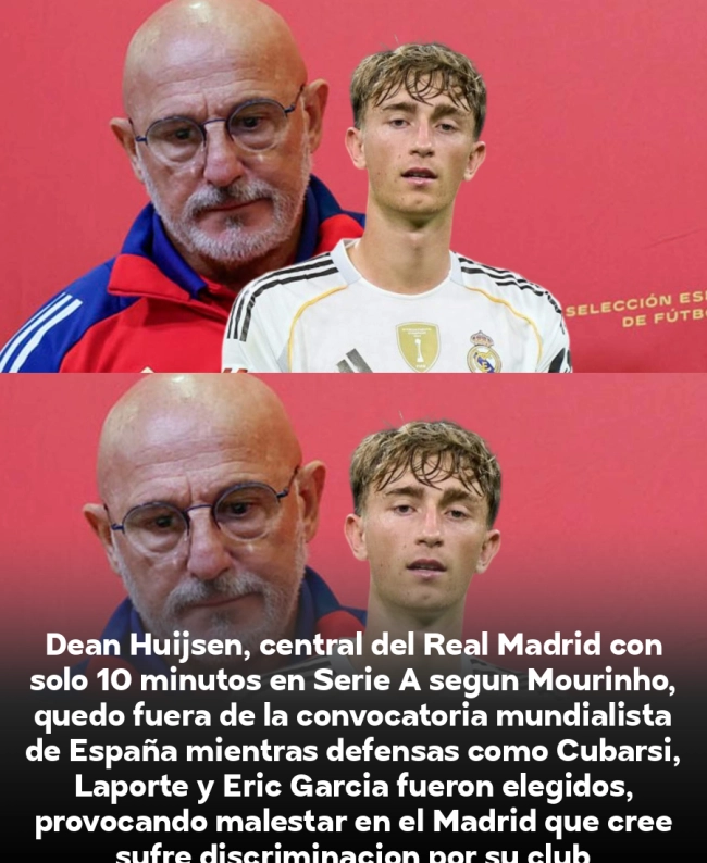 De la Fuente estalla contra Huijsen del Real Madrid por su rabieta en redes: 'Respeta a tus compañeros que SÍ van al Mundial' De la Fuente estalla contra Huijsen del Real Madrid por su rabieta en redes: 'Respeta a tus compañeros que SÍ van al Mundial'