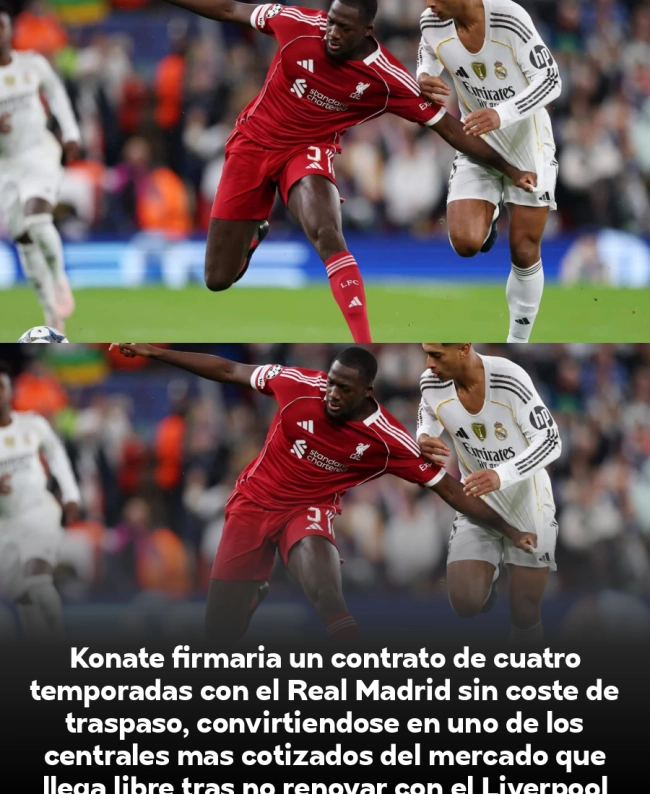 Bombazo en el Real Madrid: Konaté ficha gratis cuatro temporadas tras rechazar al Liverpool y al PSG
