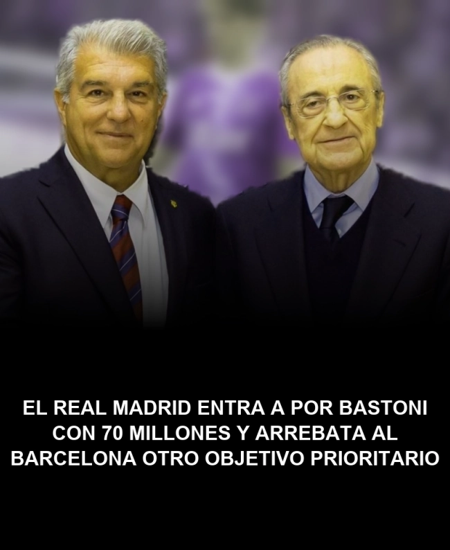 El Real Madrid entra a por Bastoni con 70 millones y arrebata al Barcelona otro objetivo prioritario El Real Madrid entra a por Bastoni con 70 millones y arrebata al Barcelona otro objetivo prioritario