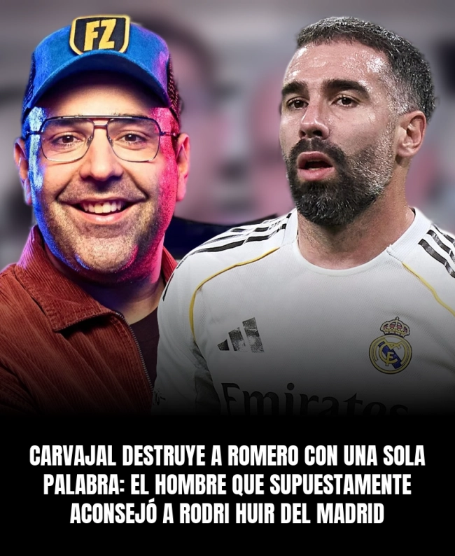 Carvajal destruye a Romero con una sola palabra: el hombre que supuestamente aconsejó a Rodri huir del Madrid Carvajal destruye a Romero con una sola palabra: el hombre que supuestamente aconsejó a Rodri huir del Madrid